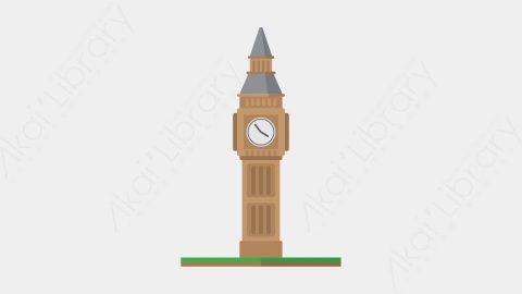 AE模板-London伦敦城市建筑元素图标