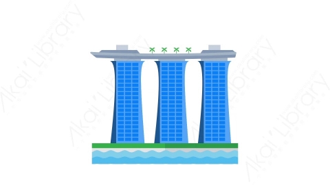 AE模板-Marina Bay Sands滨海湾金沙城市建筑元素图标