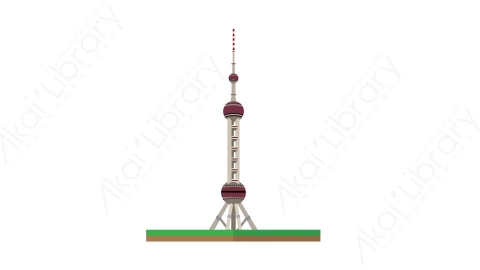 AE模板-Oriental Pearl Tower东方明珠塔城市建筑元素图标
