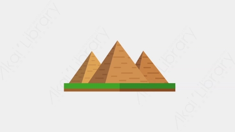 AE模板-Pyramid金字塔城市建筑元素图标