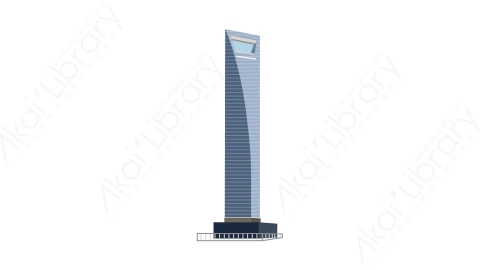 AE模板-Shanghai finace center上海金融中心城市建筑元素图标