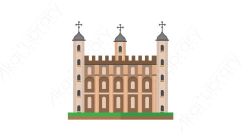AE模板-Tower of London伦敦塔城市建筑元素图标