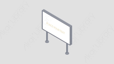 AE模板-Billboard广告牌MG扁平日常生活元素图标