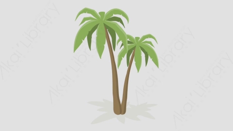 AE模板-Palm_Trees_02椰树MG扁平旅行旅游元素图标