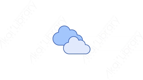 AE模板-14Cloudy多云MG扁平天气元素图标