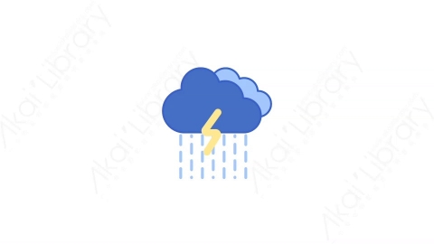 AE模板-42Rainstorm暴风雨MG扁平天气元素图标