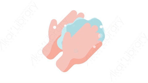 AE模板-06_ Hand Washing洗手MG扁平医学医疗元素图标