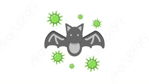 AE模板-09_ Bat Virus蝙蝠病毒MG扁平医学医疗元素图标
