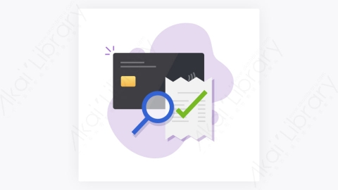 图片素材-银行信用卡账单付款验证审计数字货币欺诈交易图标