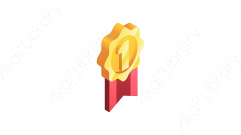 图片素材-007金牌gold medalMG等距立体卡通奖章徽章奖杯元素图标