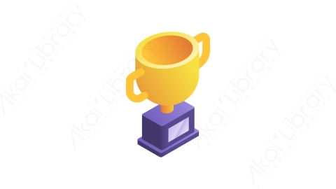 图片素材-014奖杯trophyMG等距立体卡通奖章徽章奖杯元素图标