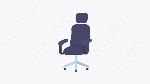 图片素材-001办公椅 office chair扁平MG卡通家具和家居装饰Vol1元素图标
