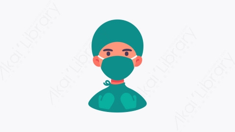 图片素材-001外科医生 surgeon扁平MG卡通职业与人形元素图标2