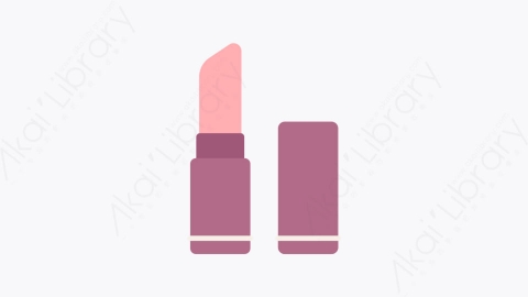 图片素材-002口红 lipstick扁平MG卡通美容化妆品元素图标