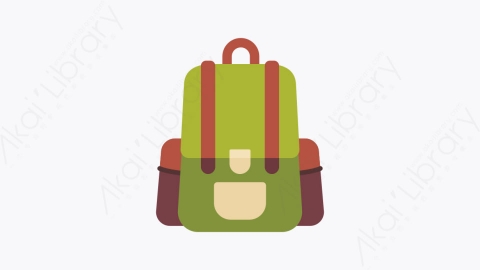 图片素材-003背包 backpack扁平MG卡通露营元素图标