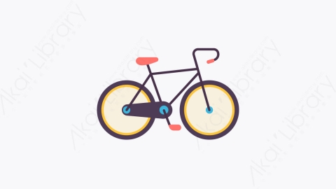 图片素材-003自行车 bicycle扁平MG卡通教育和学校的元素图标