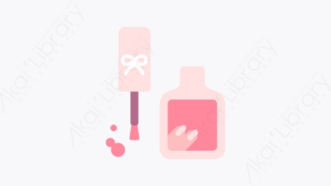 图片素材-003指甲油 nail polish扁平MG卡通美容化妆品元素图标
