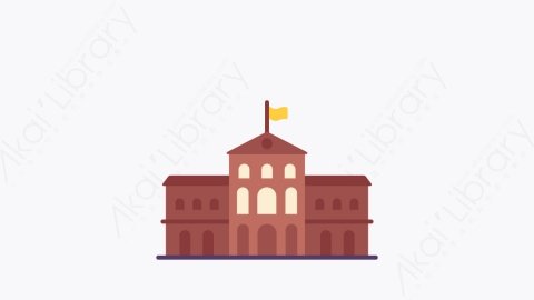 图片素材-003大学 university扁平MG卡通建筑物元素图标