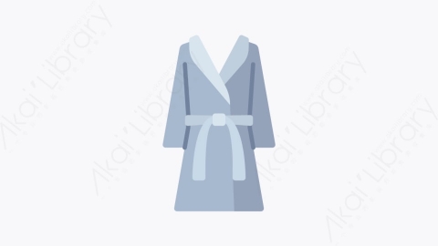 图片素材-004浴袍 bathrobe扁平MG卡通衣服和衣服元素图标2