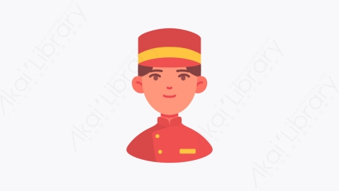 图片素材-004服务生 bellboy扁平MG卡通职业与人形元素图标