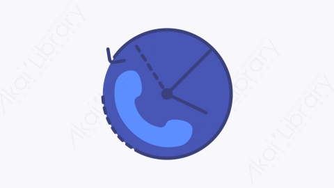 图片素材-004电话 calling个扁平MG卡通物流元素图标