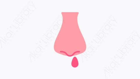 图片素材-004鼻子流血 nose bleeding扁平MG卡通空气污染元素图标