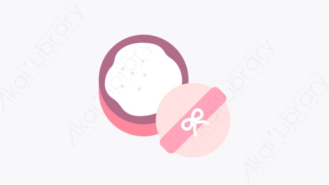 图片素材-004粉 powder扁平MG卡通美容化妆品元素图标