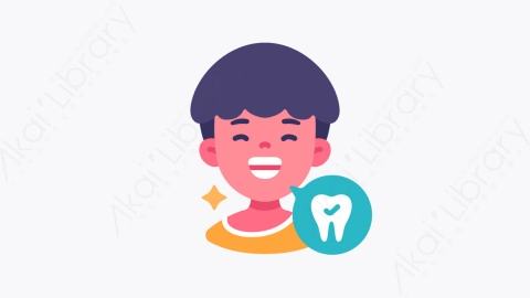 图片素材-005快乐的牙齿 happy tooth扁平MG卡通牙科元素图标