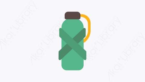 图片素材-005水壶 water bottle扁平MG卡通露营元素图标