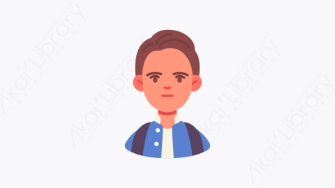 图片素材-006男孩 boy扁平MG卡通教育和学校的元素图标