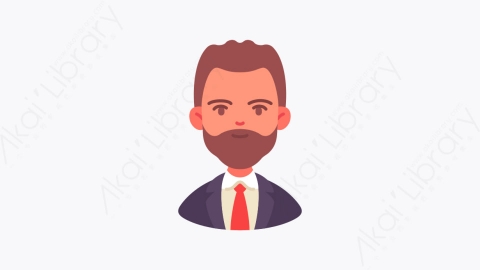 图片素材-006商人 businessman扁平MG卡通职业与人形元素图标2