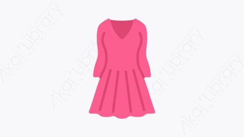 图片素材-006连衣裙 dress扁平MG卡通衣服和衣服元素图标