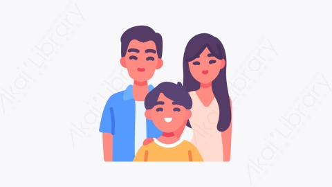 图片素材-006家庭 family扁平MG卡通自助元素图标
