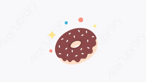 图片素材-007甜甜圈 doughnut扁平MG卡通教育和学校的元素图标