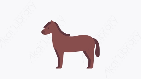 图片素材-007马 horse扁平MG卡通动物元素图标