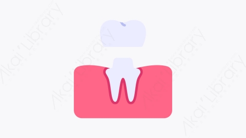 图片素材-008牙冠 dental crown扁平MG卡通牙科元素图标