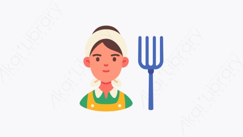 图片素材-008农夫 farmer扁平MG卡通农业元素图标
