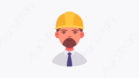 图片素材-009工程师 engineer扁平MG卡通职业与人形元素图标2