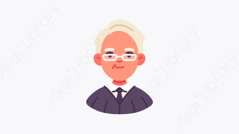 图片素材-010法官 judge扁平MG卡通职业与人形元素图标