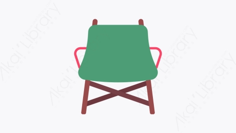 图片素材-011露营椅 camping chair扁平MG卡通露营元素图标