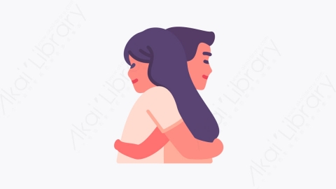 图片素材-011拥抱 hug扁平MG卡通自助元素图标