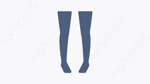 图片素材-011膝盖高筒袜 knee high socks扁平MG卡通衣服和衣服元素图标