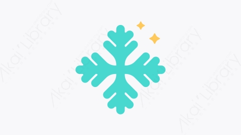 图片素材-012雪花 snowflake扁平MG卡通圣诞节元素图标