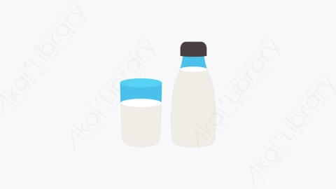 图片素材-013牛奶 milk扁平MG卡通农业元素图标