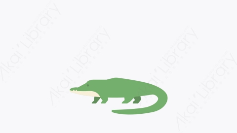 图片素材-015鳄鱼 crocodile扁平MG卡通动物元素图标