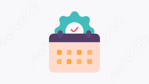 图片素材-015日程 schedule扁平MG卡通自助元素图标