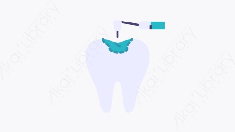 图片素材-015补牙 tooth filling扁平MG卡通牙科元素图标