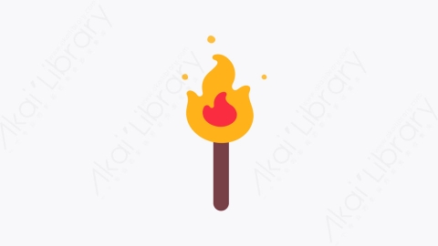 图片素材-015火炬 torch扁平MG卡通露营元素图标