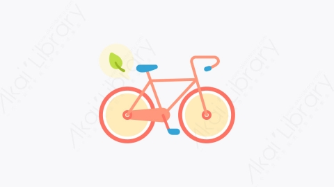 图片素材-016自行车 bycicle扁平MG卡通去生态元素图标