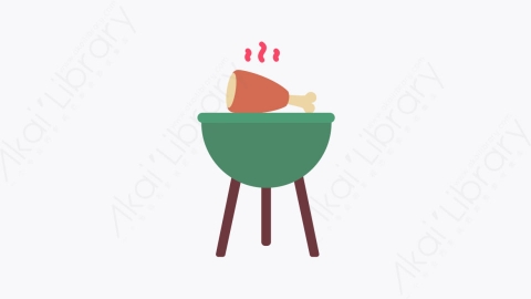 图片素材-017烧烤 bbq扁平MG卡通露营元素图标